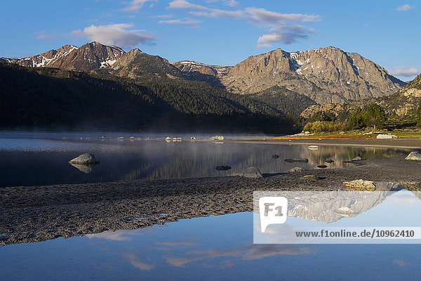 'Scenic view of June Lake at sunrise in Mono Basin in the Eastern Sierras; California  United States of America'