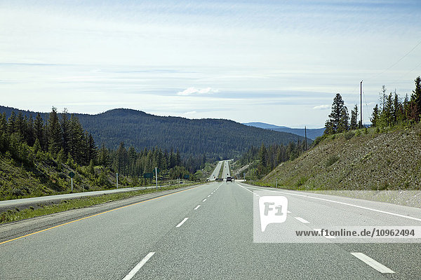 'Highway 97C  Okanagan Connector near Elkhart Road; British Columbia  Canada'