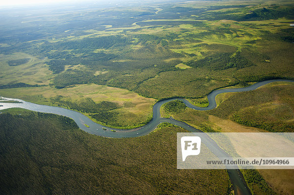 Luftaufnahme des Naknek River  Südwest-Alaska; Alaska  Vereinigte Staaten von Amerika'.