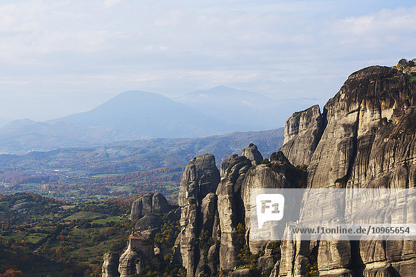 'Monastery on a cliff; Meteora  Greece'