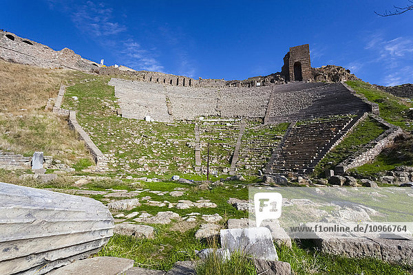 'Ancient ruins of a theatre; Pergamum  Turkey'