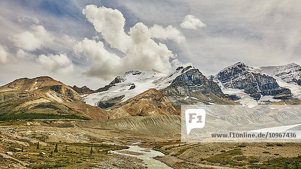 'Rugged Canadian Rocky mountains in Jasper National Park; Alberta  Canada'