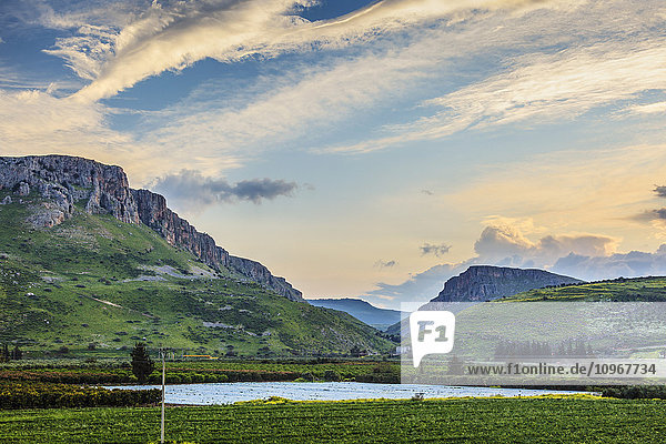 'Mount Arbel and the Valley of Doves; Israel'