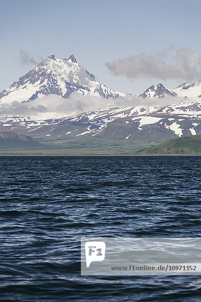 'Isanotski Peaks  A Volcano On Unimak Island  The Easternmost Island Of The Aleutian Chain Is Locally Known As Ragged Jack; Alaska  United States Of America'