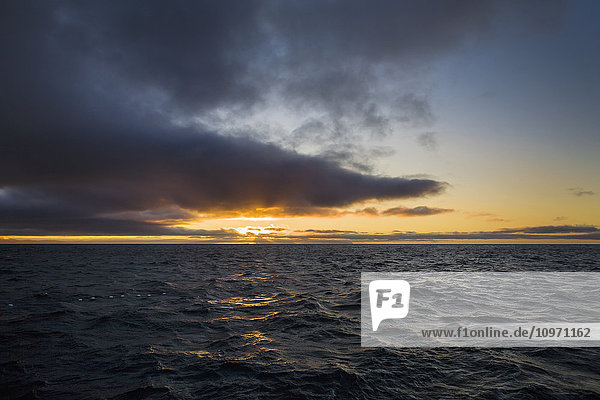 'Sunrise Over The Pacific Ocean Near Unimak Island; Alaska  United States Of America'