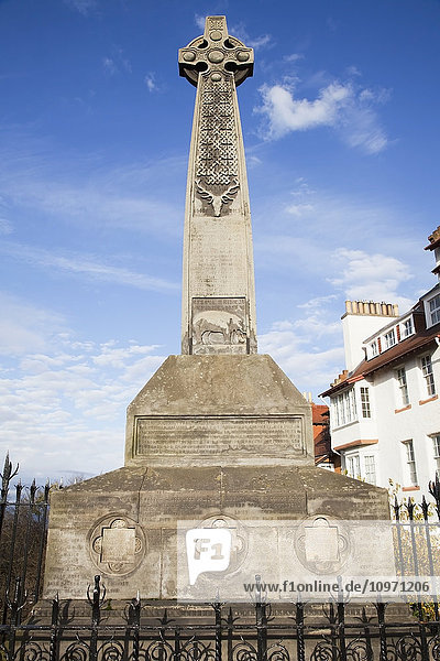 'A Large Memorial Near Edinburgh Castle; Edinburgh Scotland'
