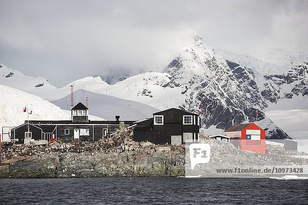 'Yelcho Base (Chile) in Paradise Harbour  Antarctic Peninsula; Antarctica'