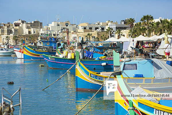 Bunte Fischerboote; Marsaxlokk  Malta'.