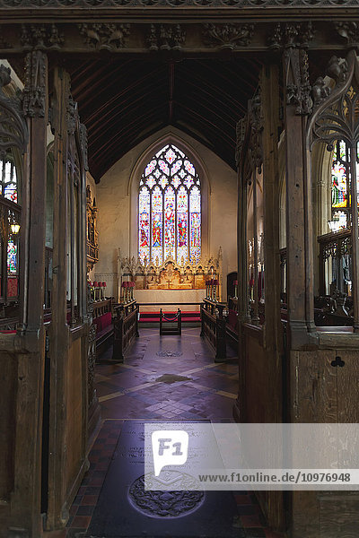 'Interior of St Peter and St Paul's Church; Lavenham  Suffolk  England'