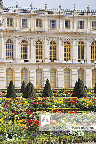 'Chateau de Versailles  gardens with building in the background; Versailles  France'