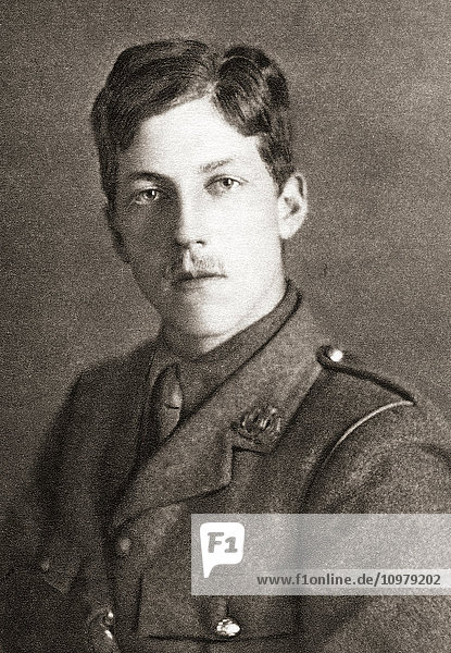 Charles Hamilton Sorley  1895 - 1915. Britischer Soldat und Dichter des Ersten Weltkriegs. Aus For remembrance: Soldier Poets Who Have Fallen In The War  veröffentlicht ca. 1918.