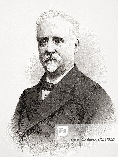 Fernando Cos-Gayón y Pons  1825 -1898. Spanischer Journalist und Politiker. Aus La Ilustracion Española y Americana  veröffentlicht 1892.