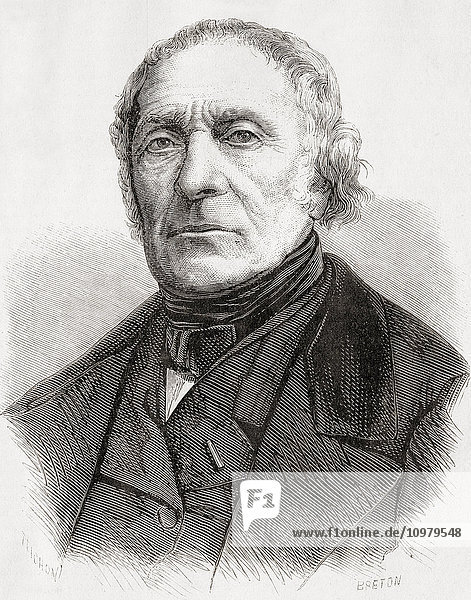 François Pierre Guillaume Guizot  1787-1874. Französischer Historiker  Redner  Staatsmann und 22. Premierminister Frankreichs. Aus L'Univers Illustre   veröffentlicht 1866.