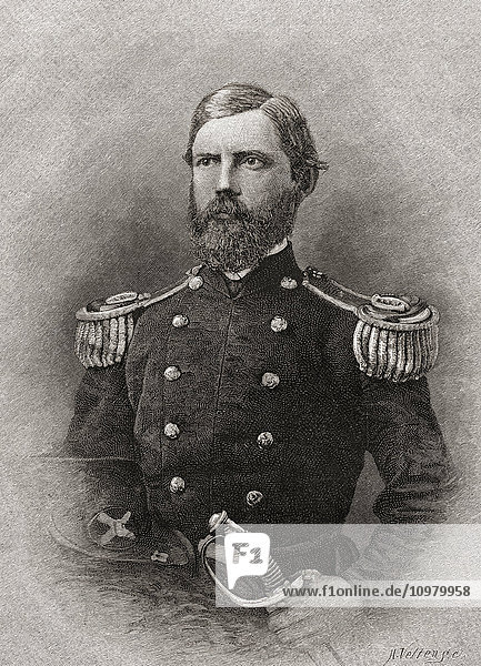 John Fulton Reynolds  1820 - 1863. Offizierslaufbahn in der Armee der Vereinigten Staaten und General im Amerikanischen Bürgerkrieg. Aus The Century Magazine  veröffentlicht 1887.