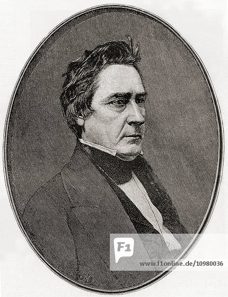 David Rice Atchison  1807 – 1886. 19th century Democratic United States Senator from Missouri. From The Century Magazine  published 1887.