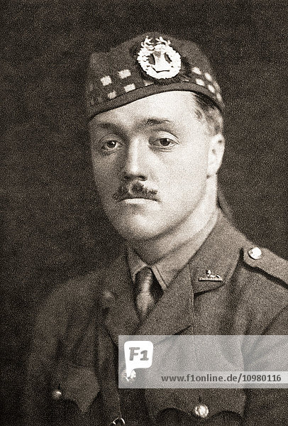 Henry Brian Brooke  1889-1916. Captain in the 2nd. Gordon Highlanders and poet of World War I. From For remembrance: Soldier Poets Who Have Fallen In The War  published c.1918.