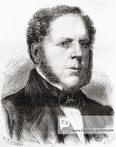 Charles Christofle  1805 -1863. Französischer Silberschmied und Industrieller. Aus Les Merveilles de la Science  veröffentlicht um 1870