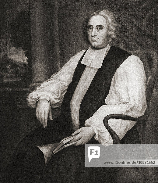 George Berkeley  1685 - 1753  auch bekannt als Bischof Berkeley (Bischof von Cloyne). Anglo-irischer Philosoph. Nach einem Gemälde von Vanderbank. Aus Impressions of English Literature  veröffentlicht 1944.