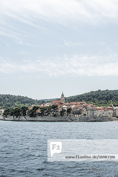 Kroatien  Korcula  Blick auf die Stadt