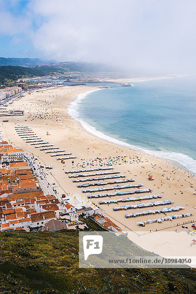 Portugal  Nazare  Blick zum Strand