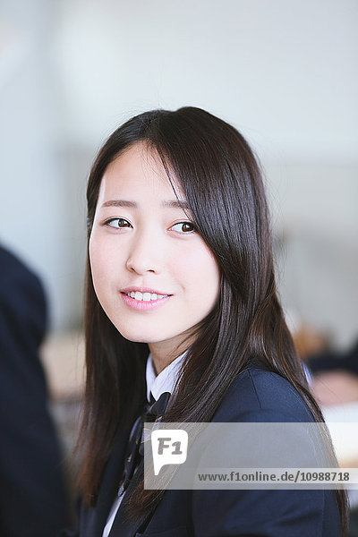 Japanese high-school student portrait
