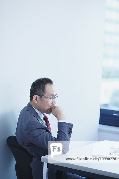 Japanese businessman in a modern office