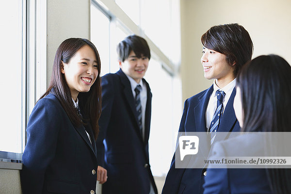 Japanese high-school students after class