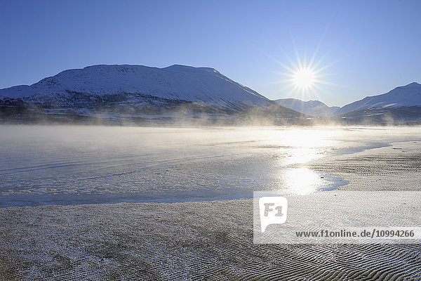 Winterlandschaft  Breivikeidet  Troms  Norwegen