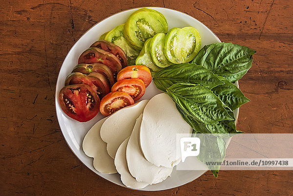 Caprese salad on plate