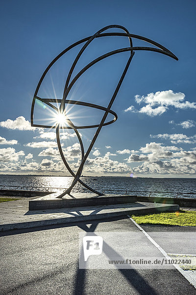 Estonia  Tallin  Pirita  Charles Leroux Memorial  sculpture  parachutist