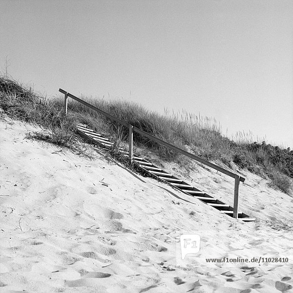Stairs on a beach.