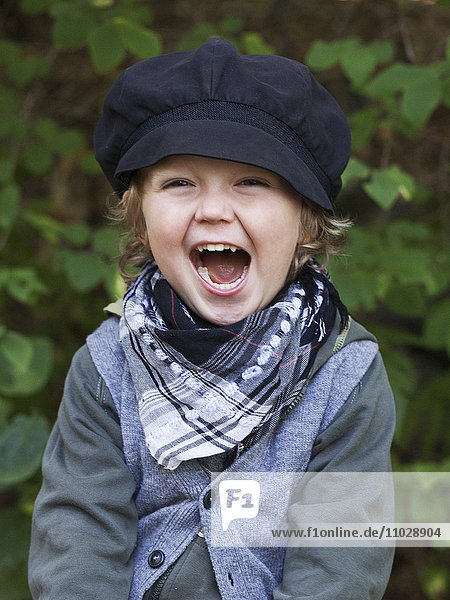 Portrait of laughing boy