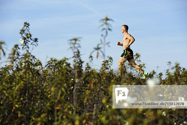 Man running  Algarve  Portugal
