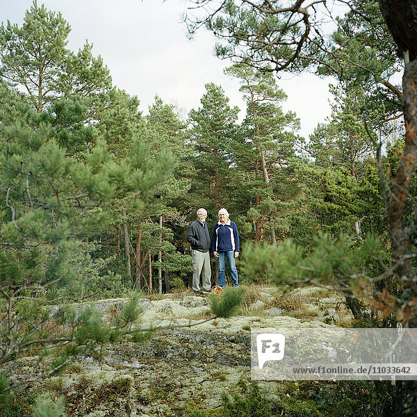 Senior couple in forest