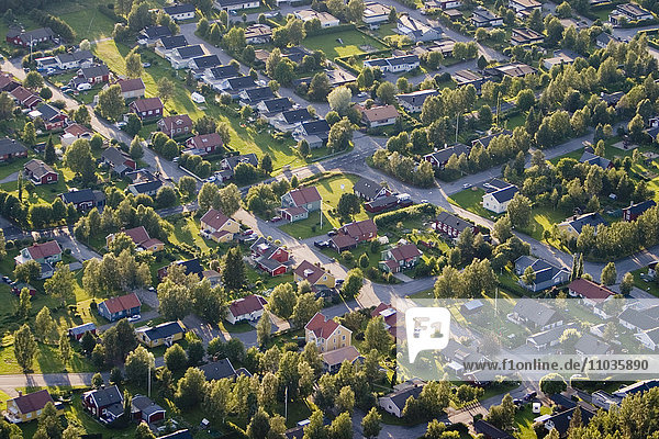 Wohnviertel  Luftaufnahme  Schweden.