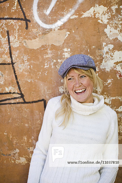 Portrait of a woman wearing a cap  Sweden.