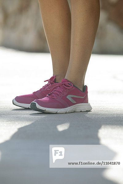 Woman wearing sport shoes  cropped