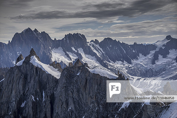 Snowy Mont Blanc in Alps France