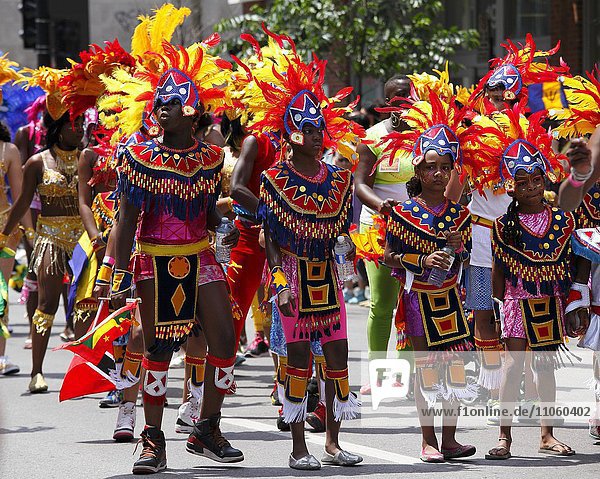 Teilnehmer der Carifiesta Parade  Karibisches Festival  Montréal  Provinz Québec  Kanada  Nordamerika
