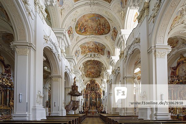 Abteikirche St. Mauritius  Kloster Niederalteich  Niederbayern  Bayern  Deutschland  Europa