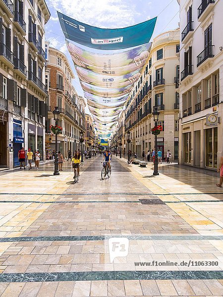 Calle Molina Lario  shopping street  pedestrian area  Málaga  Costa del Sol  Andalucía  Spain  Europe