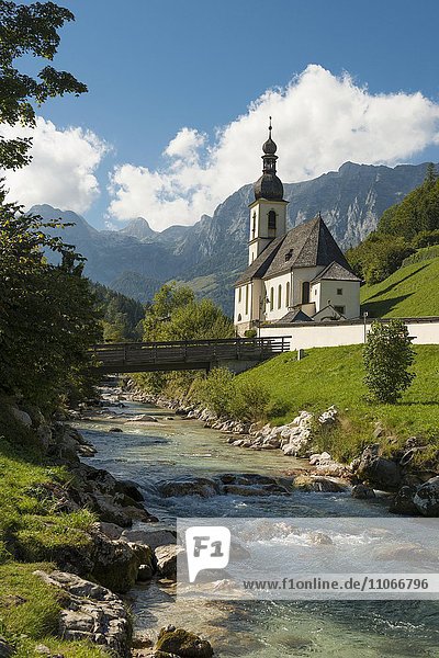 Pfarrkirche St. Sebastian  Ramsau  Berchtesgadener Land  Oberbayern  Bayern  Deutschland  Europa