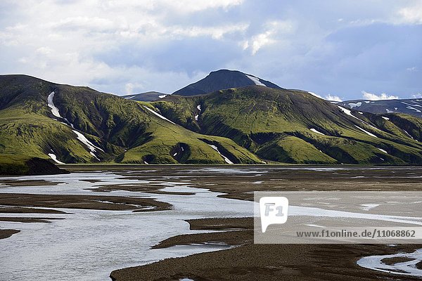 Jökulgilskvisl  glacial river  Fjallabak National Park  Iceland  Europe