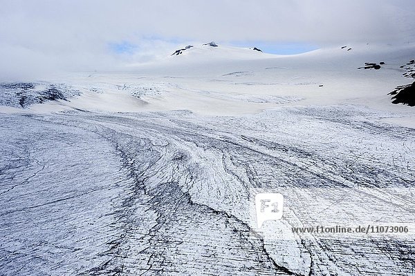 Gletscher Vatnajökull  Luftaufnahme  Island  Europa