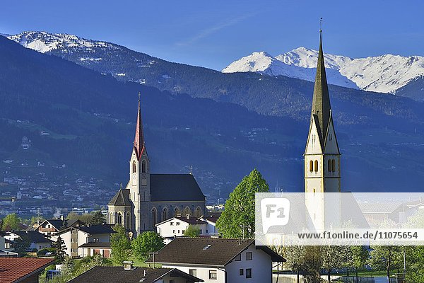 Herz-Jesu-Pfarrkirche Church and Laurentiuskirche Church  Stans  Tyrol  Austria  Europe