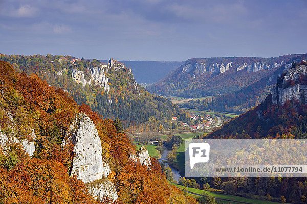 Schloss Werenwag Naturpark Obere Donau Schwäbische Alb Baden-Württemberg Deutschland Europa