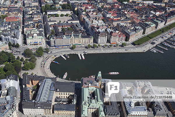 Aerial view of waterfront