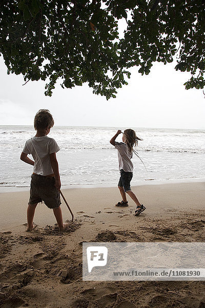 Children playing on beach