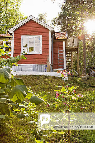 Red wooden house  Sweden