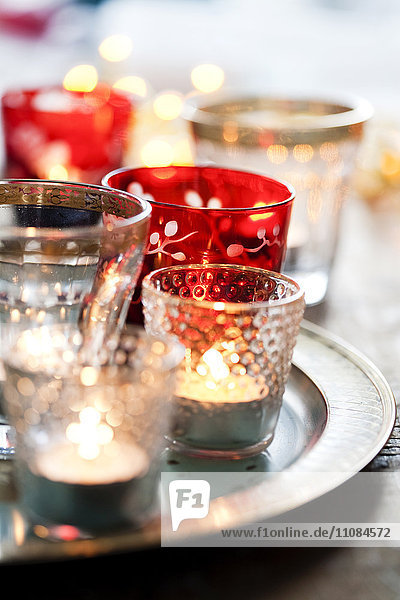 Glass candle holders